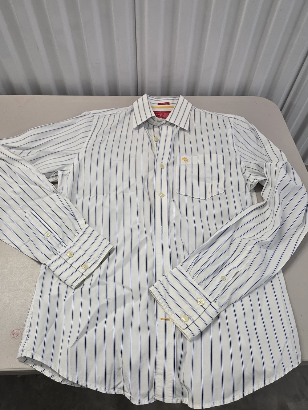 Abercrombie & Fitch Muscle With Logo Button Up Shirt Men's Size Large (Blemish O